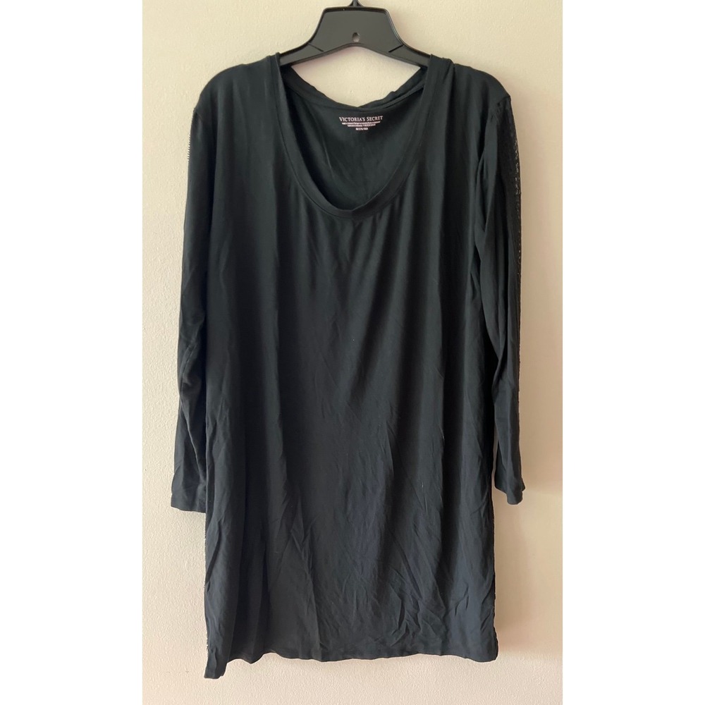 Victoria Secret Black Lace Nightshirt Medium